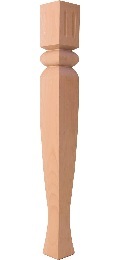 Drewniane stylowe (antyczne) nogi do stołów z litego drewna