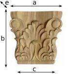 carved wood column end