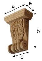 Drevený koncový element - hlava stĺpu z dreva